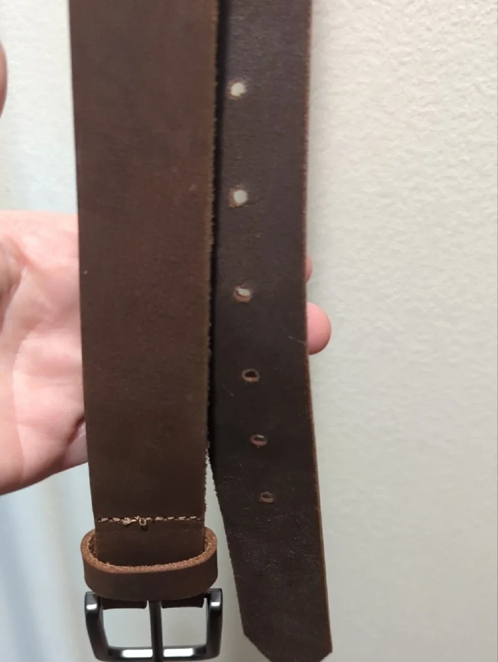 Women's Lucky Brand Brown Leather Belt with Silver Buckle